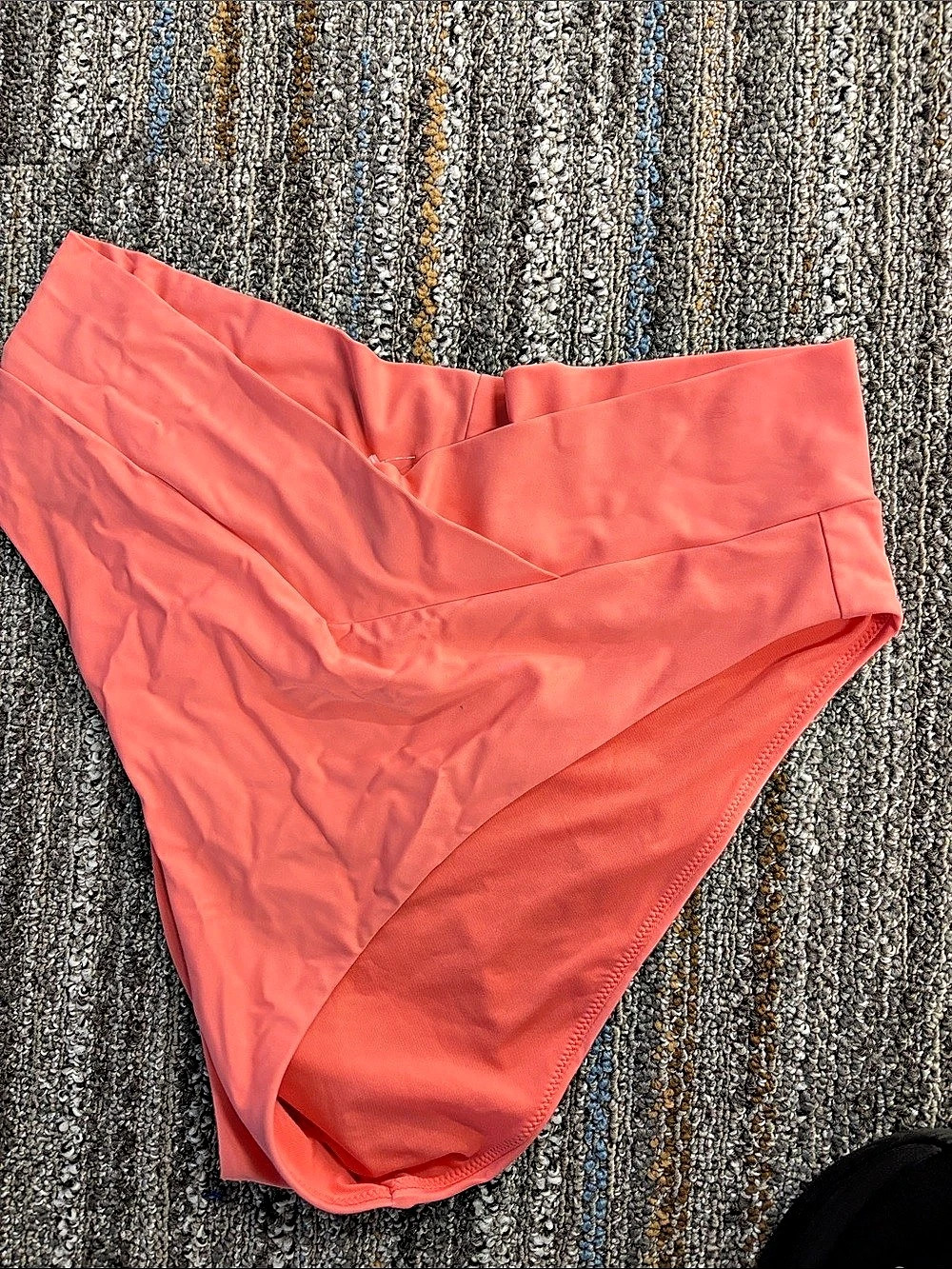 Revue High Waisted High Cut Cheeky Bikini Bottom Bikini Bottom in Orange XL Like